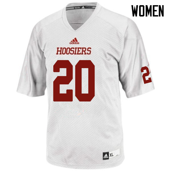 Women #20 Cole Gest Indiana Hoosiers College Football Jerseys Sale-White